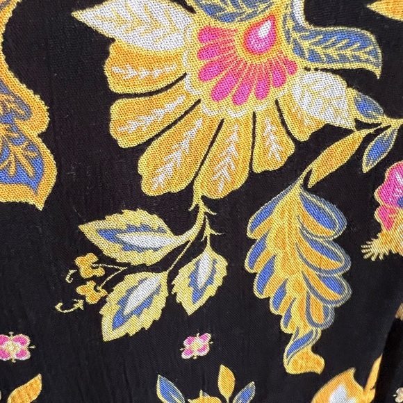 Emily Wonder Pink and Yellow Boxy Blouse with 3/4 Sleeves - Picture 5 of 6